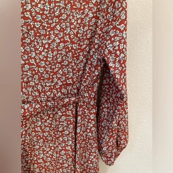 PrettyGarden Wrap Dress XL NWT Maxi Boho Cottagecore Floral Shabby Chic Wrap - Picture 2 of 9